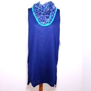 NEW! WF navy blue top with bandana SMALL